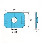 Adapter 55x90 ø24