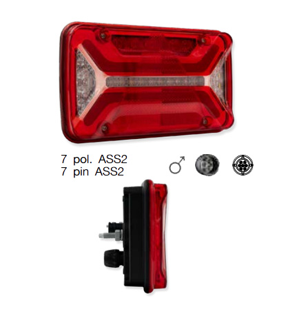 LED Rear Lamp MultiLED III 240x140 ASS2 7 Pin Left Aspock led-rear-lamp-multiled-iii-240x140-ass2-7-pin-left-aspock